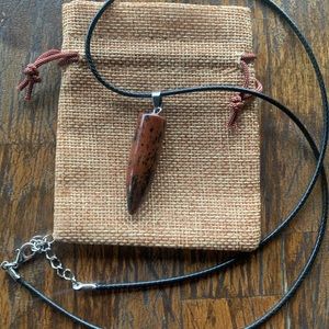 Mahogany Obsidian Bullet Necklace Crystals for Men Unisex Crystal Necklace